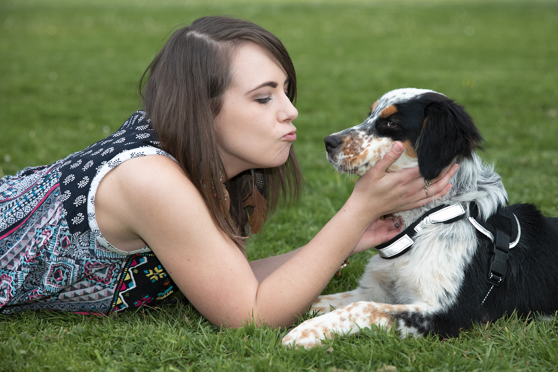 Portrait femme et son chien au Parc Barbieux Roubaix